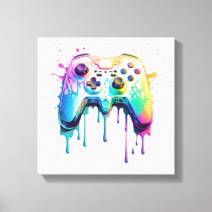 Gamer Graphic Video Game - Colourful Video Game Lo Canvas Print