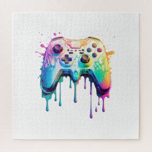 Gamer Graphic Video Game - Colourful Video Game Lo Jigsaw Puzzle