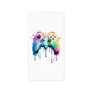 Gamer Graphic Video Game - Colourful Video Game Lo Label