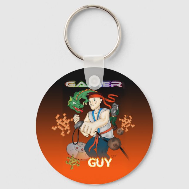 Gamer Guy Key Ring (Front)
