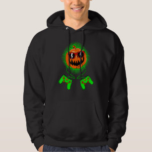 Gamer Halloween Jackolantern Scary Gaming Boys Kid Hoodie