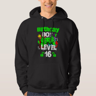 Gamer Happy 16th Birthday Level 16 Unlocked 16-Yea Hoodie