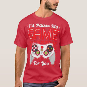 Gamer Heart Controller Valentine's Day Boys Men Fu T-Shirt