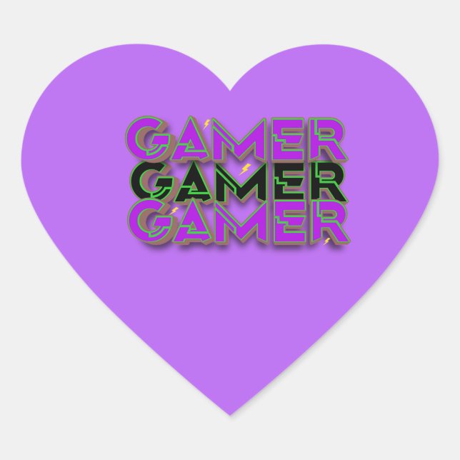 Gamer Heart Sticker (Front)