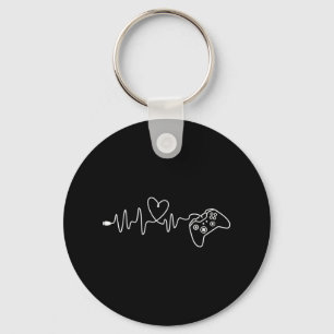 Gamer Heartbeat - Console Gaming Game Lover Pc Vid Key Ring