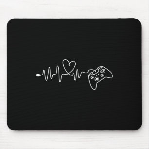 Gamer Heartbeat - Console Gaming Game Lover Pc Vid Mouse Pad