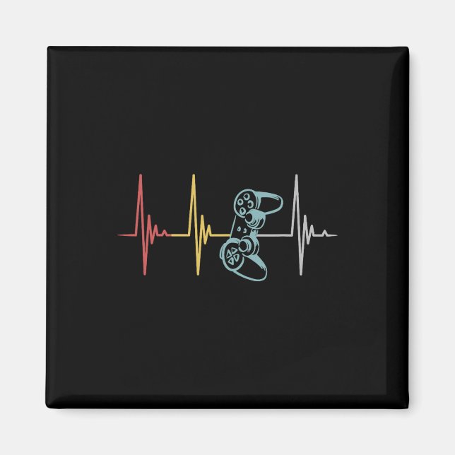 Gamer Heartbeat Controller For Nerd Multiplayer Ga Magnet (Front)