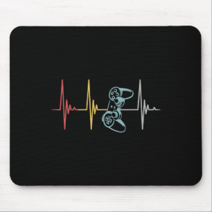 Gamer Heartbeat Controller For Nerd Multiplayer Ga Mouse Pad