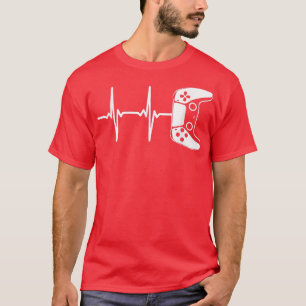 Gamer Heartbeat For Video Game Players  T-Shirt
