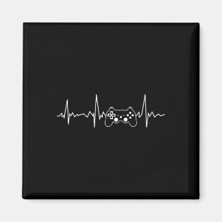 Gamer Heartbeat Funny Video Game Gift Boys Men Gam Magnet