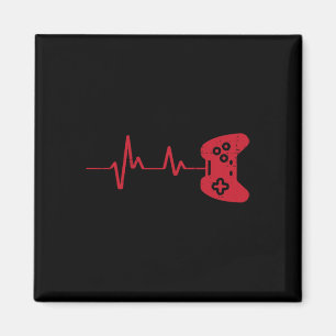 Gamer Heartbeat Game Controller Gaming Boys Kids M Magnet