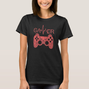 Gamer Heartbeat Shirt Funny Video Games Lover Gift