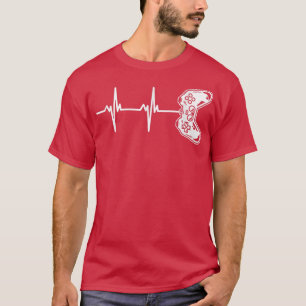 Gamer Heartbeat Video Game Gaming Lover T-Shirt
