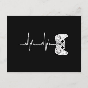 Gamer Heartbeat Video Game Lover  Enclosure Card