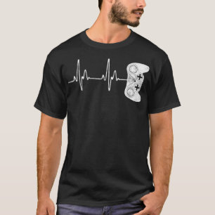 Gamer Heartbeat Video Game Lover Gift T-Shirt