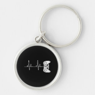 Gamer Heartbeat Video Game Lover Key Ring