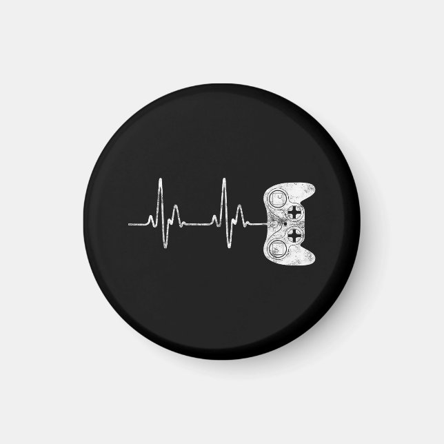 Gamer Heartbeat Video Game Lover  Magnet (Front)