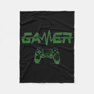 Gamer Heartbeat Video Games Gaming Boys Teens Men  Fleece Blanket