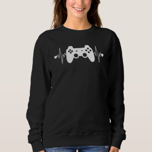 Gamer Heartbeat Video Games  Gaming Boys Teens Men Sweatshirt