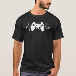 Gamer Heartbeat Video Games  Gaming Boys Teens Men T-Shirt