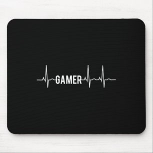 Gamer Heartbeat Video Games Lover Mouse Pad