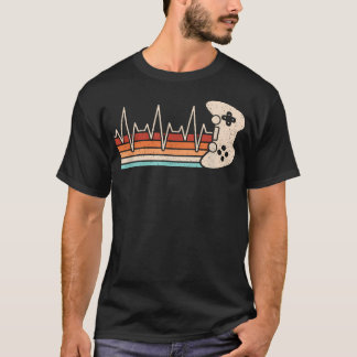 Gamer Heartbeat Video Games Retro Gaming T-Shirt