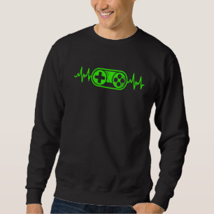 Gamer Heartbeat Video Games Teens Gaming Boys Girl Sweatshirt