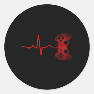 Gamer Hebeat Video Games Gaming Ns Classic Round Sticker