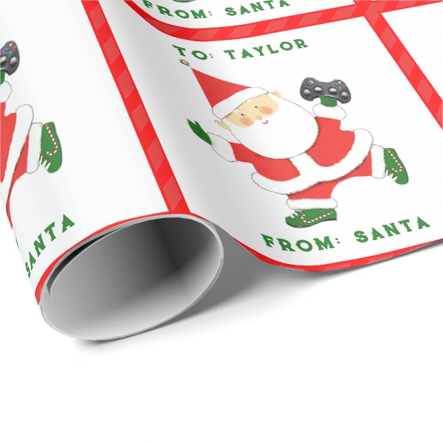 Gamer Holiday Gift Wrapping Paper (Roll Corner)