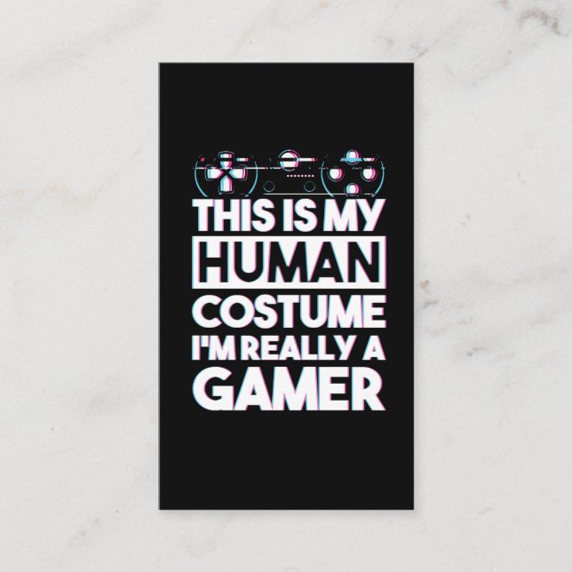 Gamer humour gamer saying video game business card (Front)