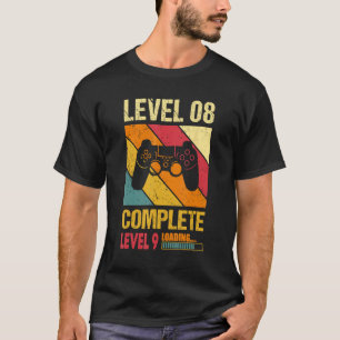 Gamer Husband Wife Married Level 8 Complete Level  T-Shirt