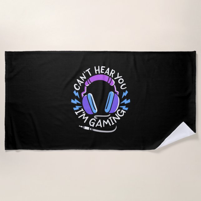Gamer I Am Gaming Beach Towel (Front)