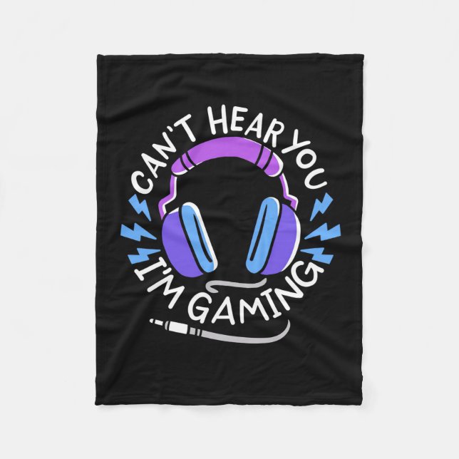 Gamer I Am Gaming Fleece Blanket (Front)