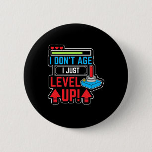 Gamer Just Level Up 6 Cm Round Badge