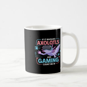 Gamer Kawaii Axolotl Anime Theme Fun For All Coffee Mug
