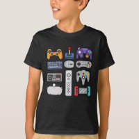 Gamer kids Pixel art game controllers gamepad