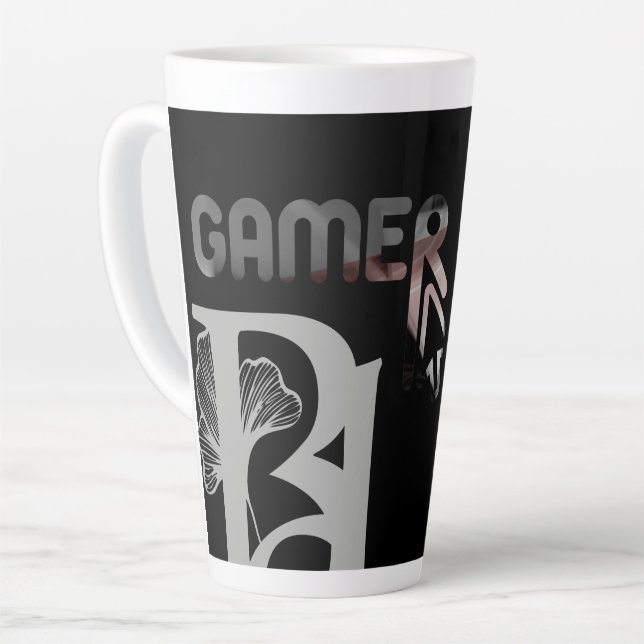 GAMER Latte Mug Abstract Trend Interior Decor (Left Angle)
