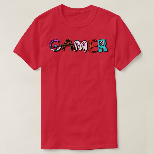 Gamer Letters T-Shirt (Design Front)