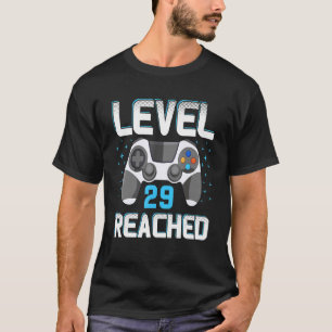 Gamer Level 29 Reached 29th Birthday T-Shirt