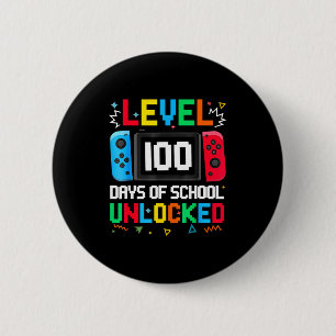 Gamer Level Unlocked 100 Days Of School Student Bo 6 Cm Round Badge