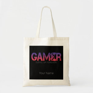 Gamer Level Up Forever Vintage Gamepad Design Tote Bag