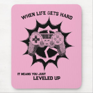 Gamer Levelled Up Quote Mouse Pad