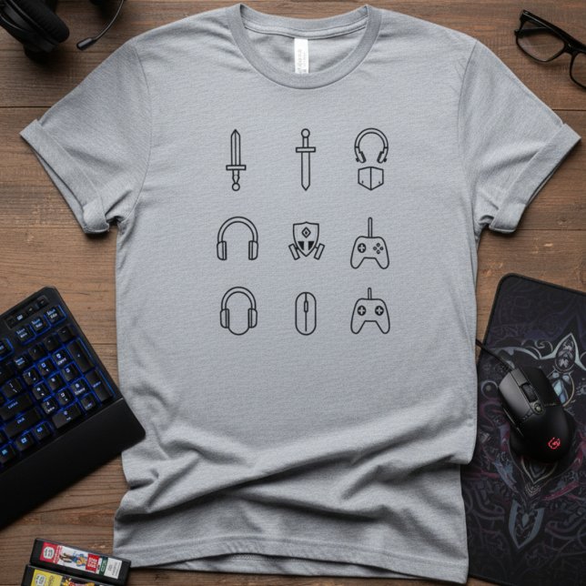 Gamer Loadout Icons T-Shirt (Creator Uploaded)