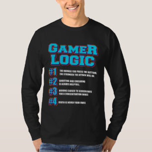 Gamer Logic for Gaming Fan & Retro Video Game game T-Shirt