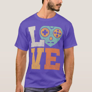 Gamer Love Outfit Vintage Video Game Costume Retro T-Shirt