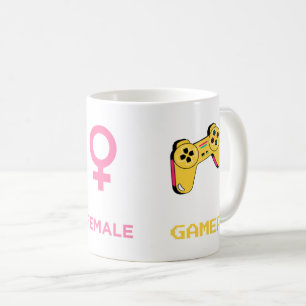 Gamer Male Female Controller Funny Pixel Art Gift Coffee Mug
