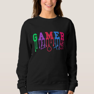 Gamer Melting Letters Ps Sweatshirt
