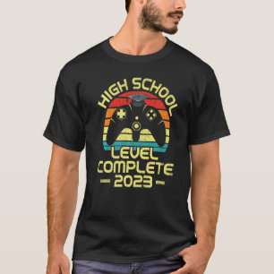 Gamer Men Boy Graduation High School Level Complet T-Shirt