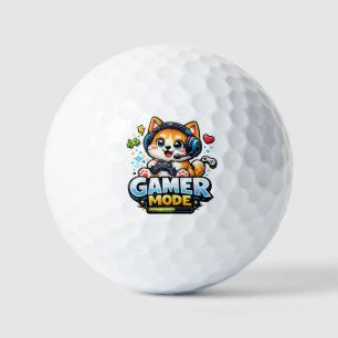Gamer Mode Dog – Cute Cartoon Gaming Puppy Golf Balls