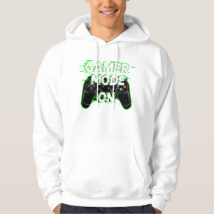 Gamer Mode ON – Neon Glitch Gaming T-Shirt Design Hoodie